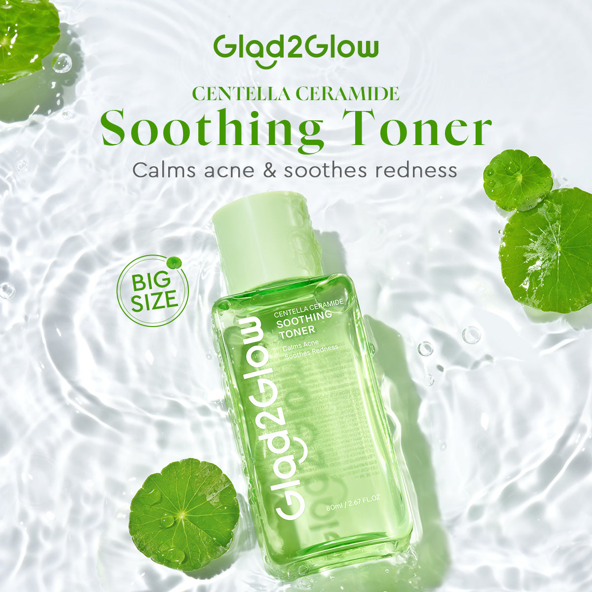 Glad2Glow Centella 2% Ceramide Soothing Toner