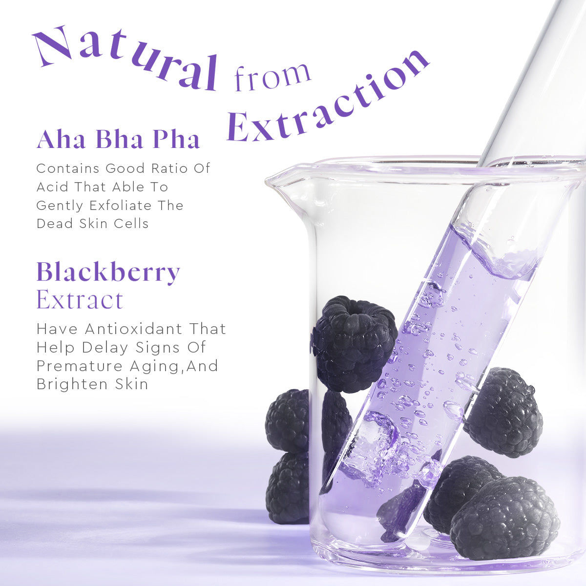 Glad2Glow Blackberry AHA BHA PHA Daily Exfoliating Toner