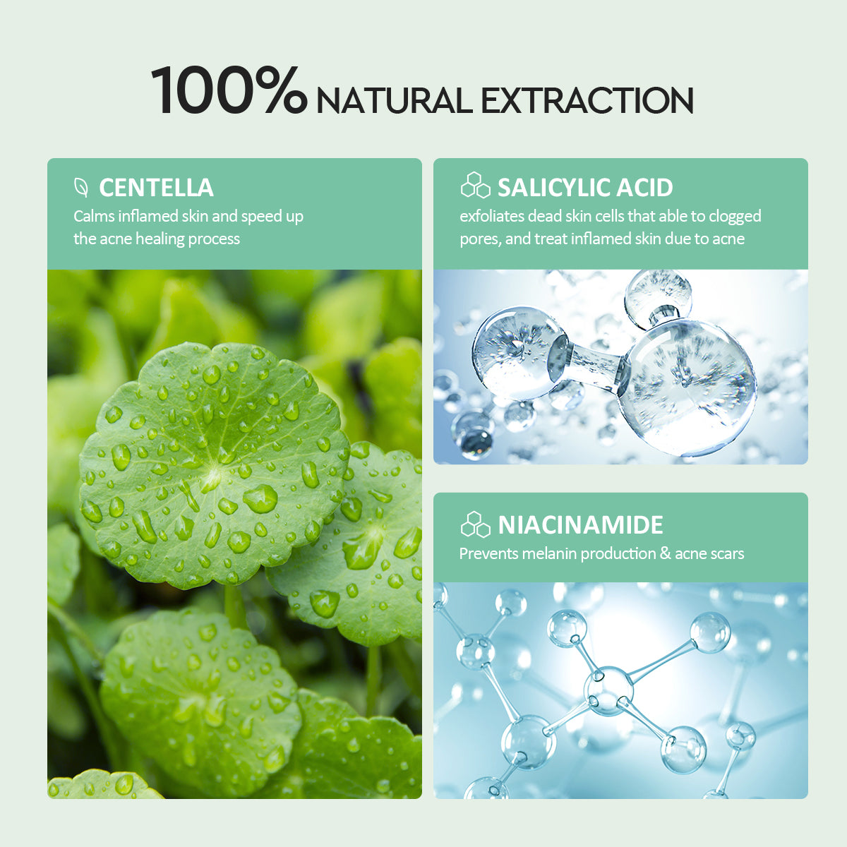 Glad2Glow Centella 2% Salicylic Acid Overnight Acne Spot Treatment