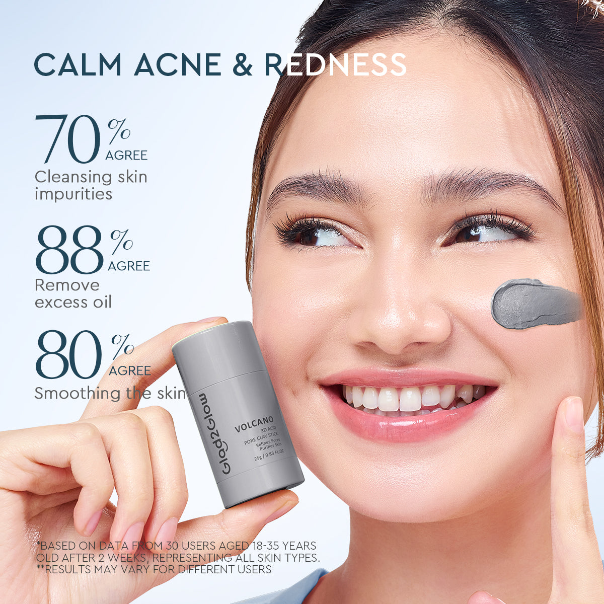 Glad2Glow Volcano 3D Acid Pore Clay Stick