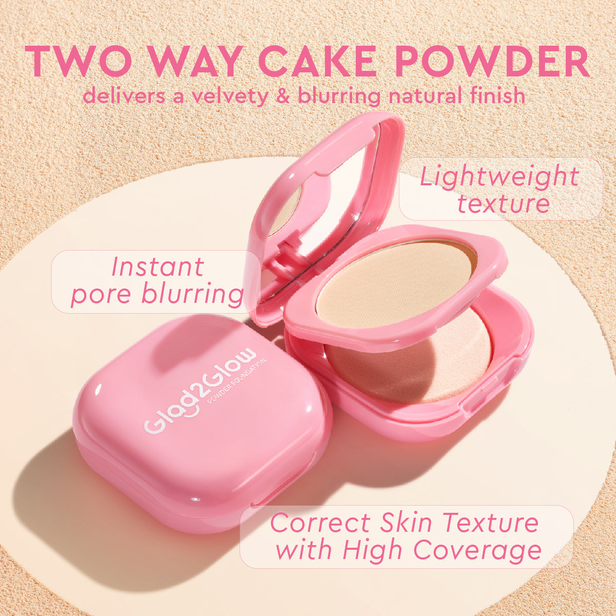 Glad2glow Perfect Blurring Powder Foundation