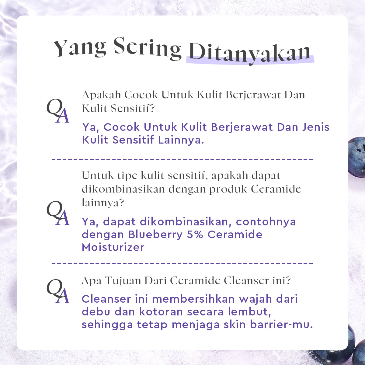 Glad2Glow Blueberry Ceramide Low pH Gel Cleanser