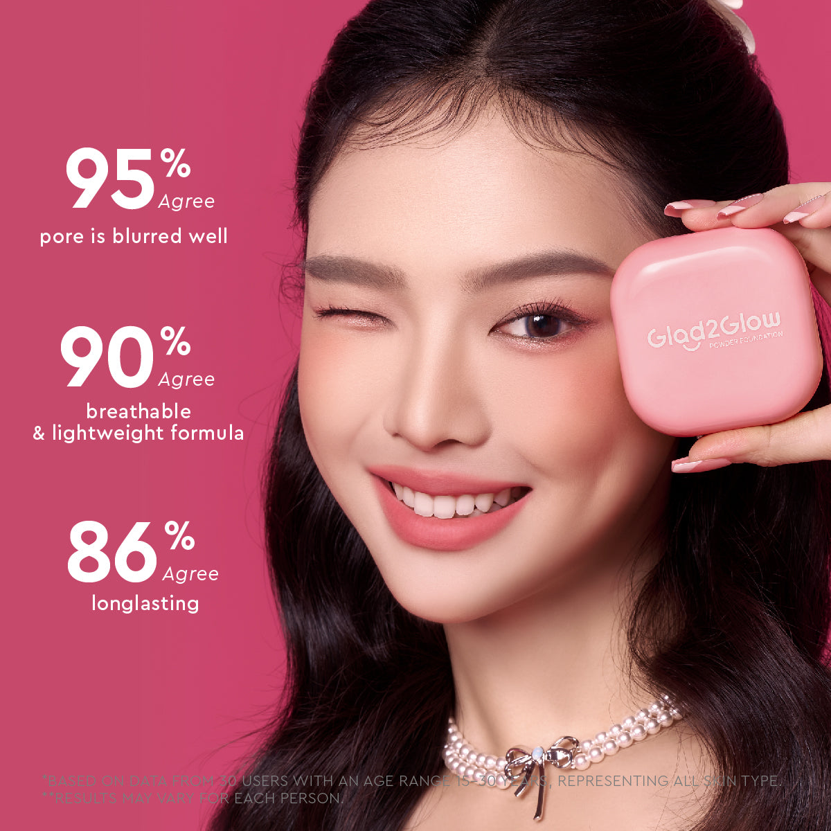 Glad2glow Perfect Blurring Powder Foundation