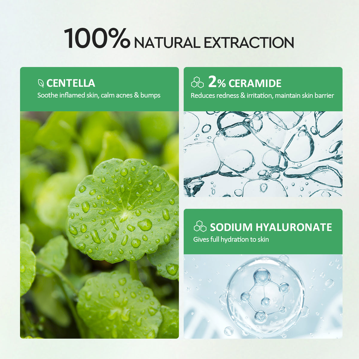 Glad2Glow Centella 2% Ceramide Soothing Toner 40 mL