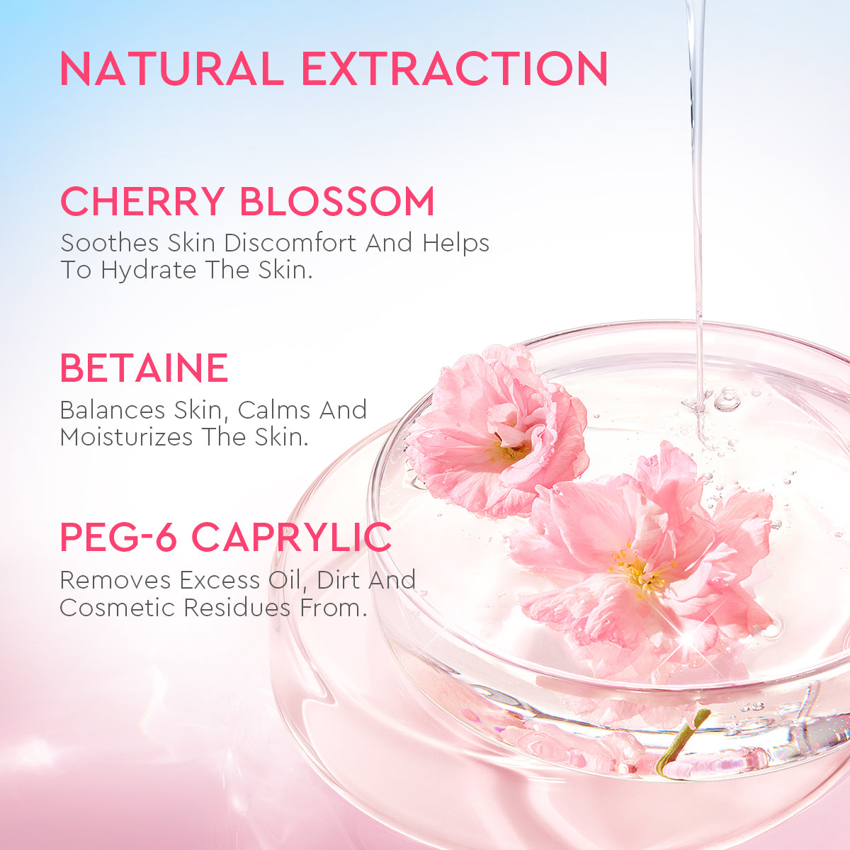 Glad2Glow Cherry Blossom Betaine Micellar Water 300 mL