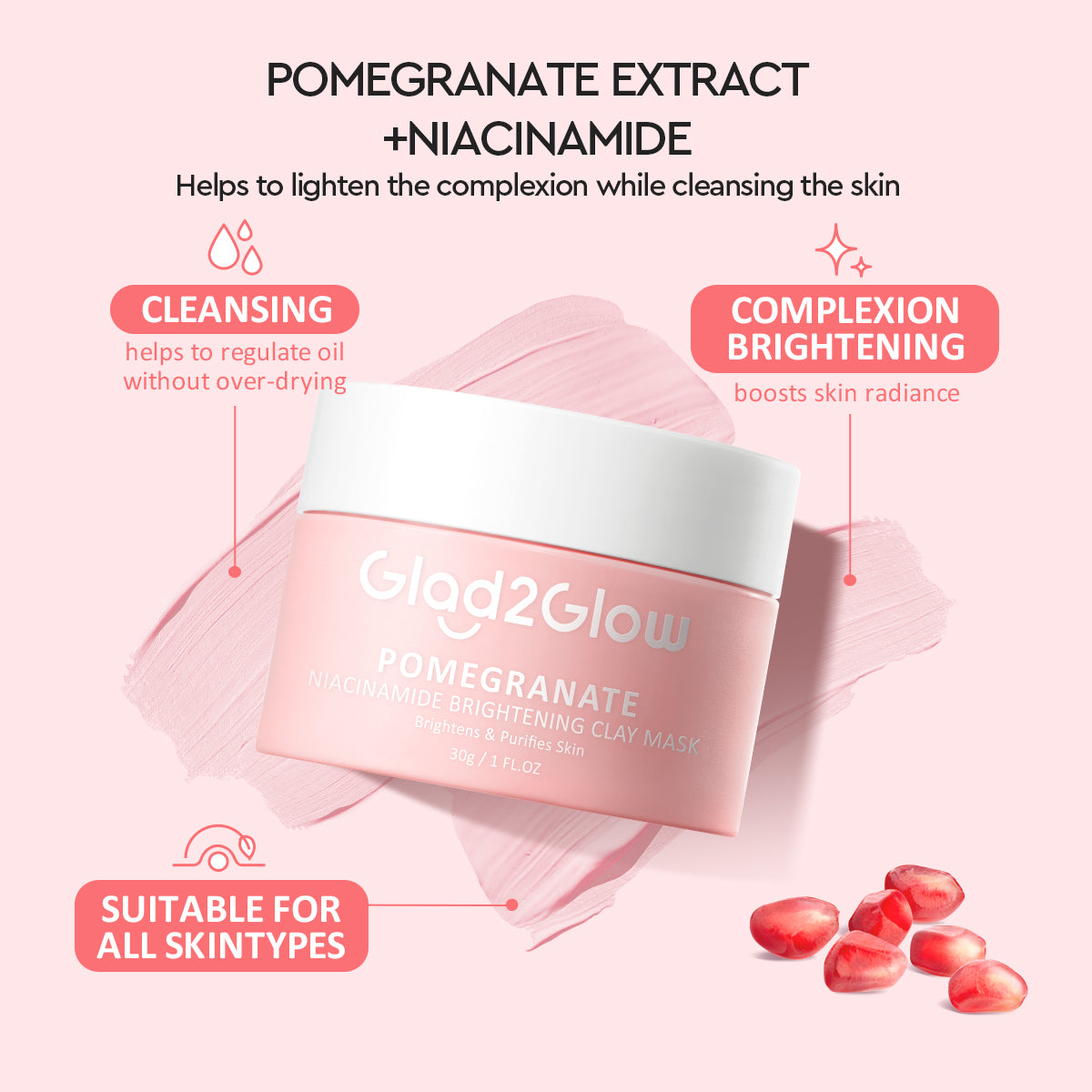 Clay Mask with Pomegranate and Niacinamide