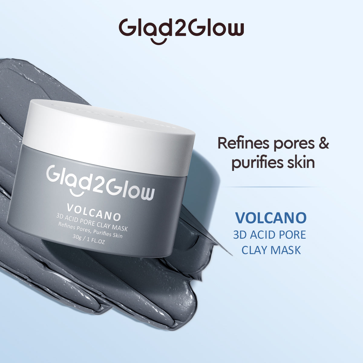Glad2Glow Volcano 3D Acid Pore Clay Mask 