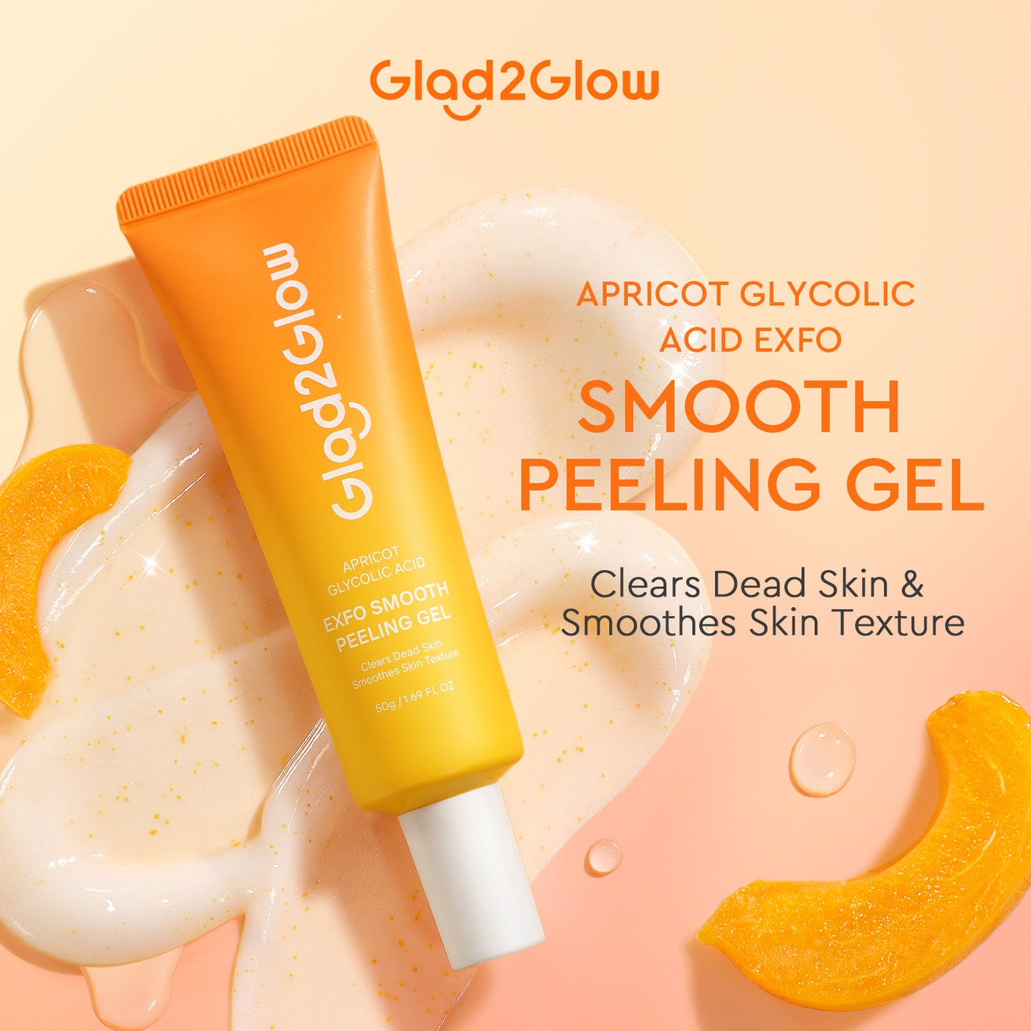 Glad2glow Apricot Glycolic Acid Exfo Smooth Peeling Gel