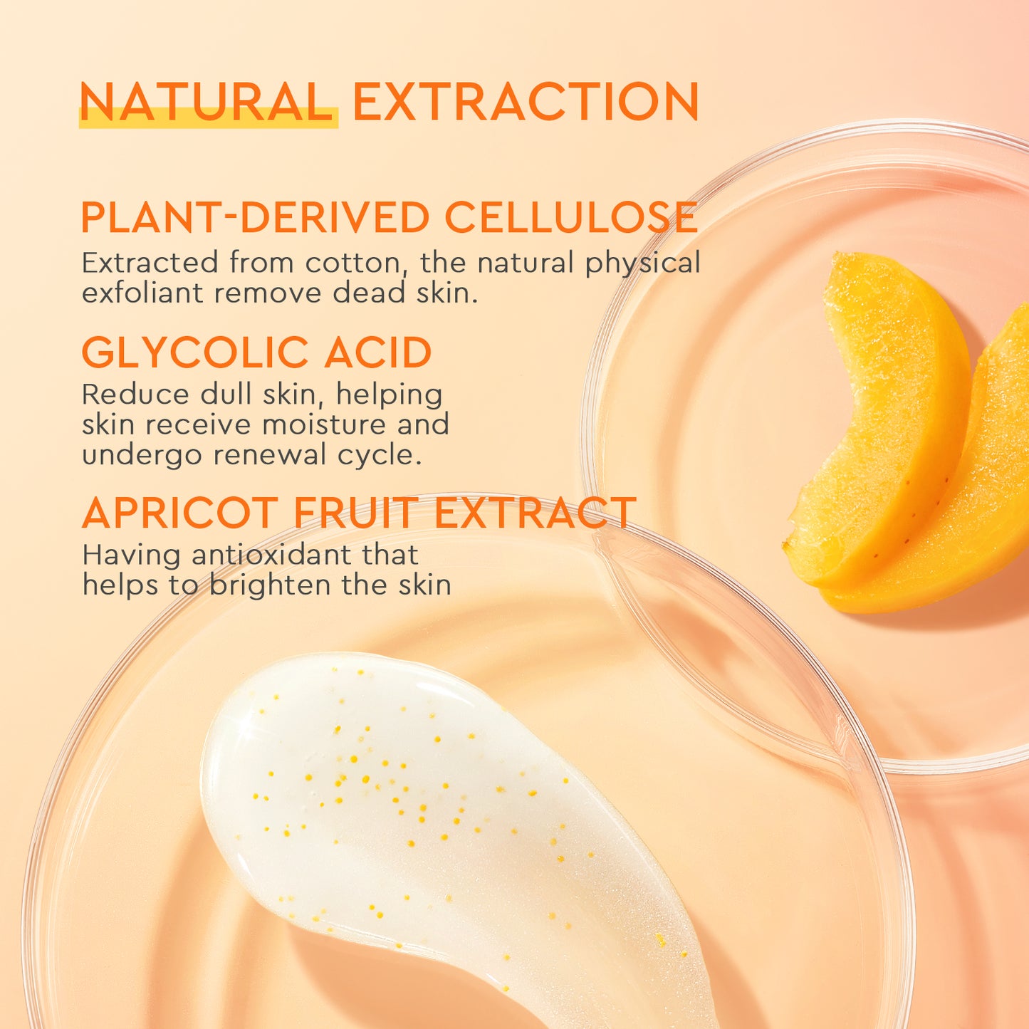 Glad2glow Apricot Glycolic Acid Exfo Smooth Peeling Gel