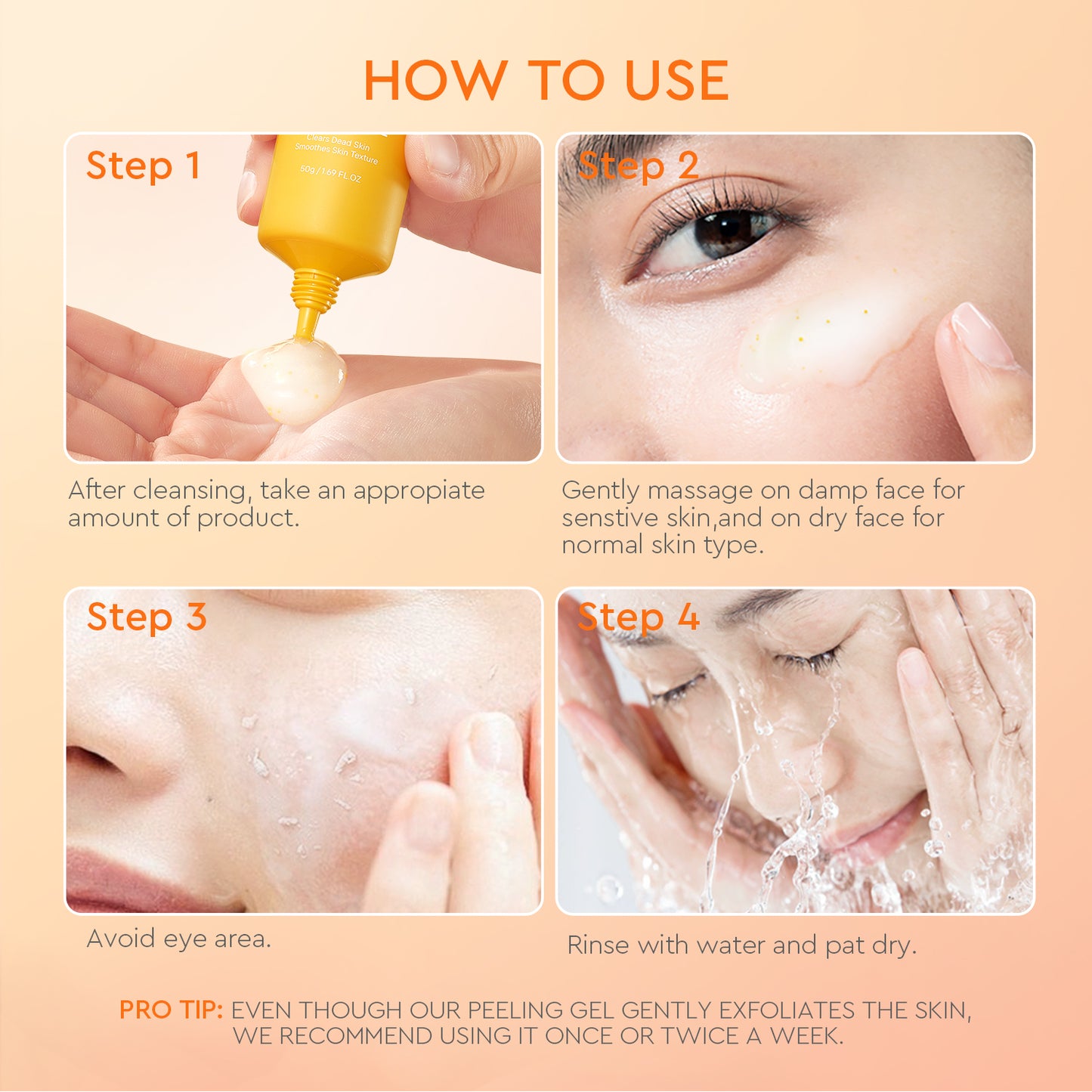 Glad2glow Apricot Glycolic Acid Exfo Smooth Peeling Gel