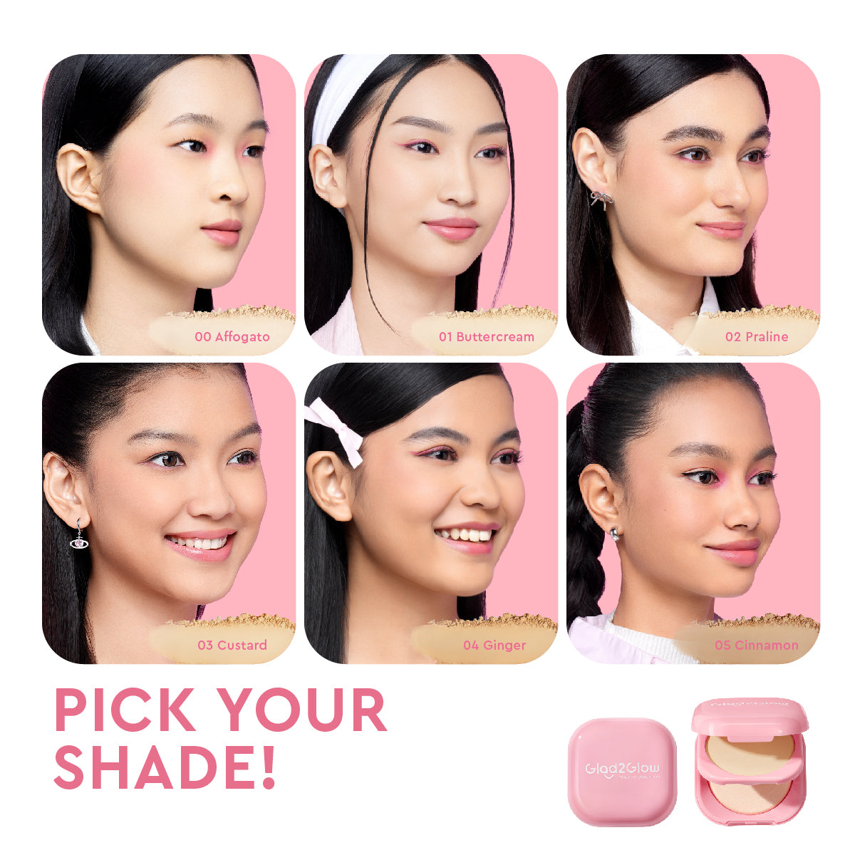 Glad2glow Perfect Blurring Powder Foundation