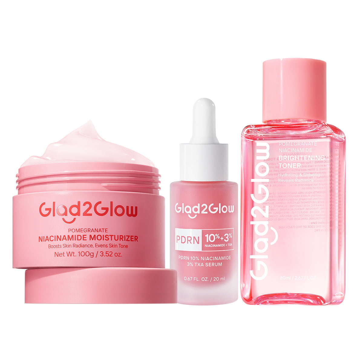 Pomegranate 5% Niacinamide Brightening Moisturizer + Pdrn 10% Niacinamide 3% Txa Brightening Serum + Pomegranate Niacinamide Brightening Toner