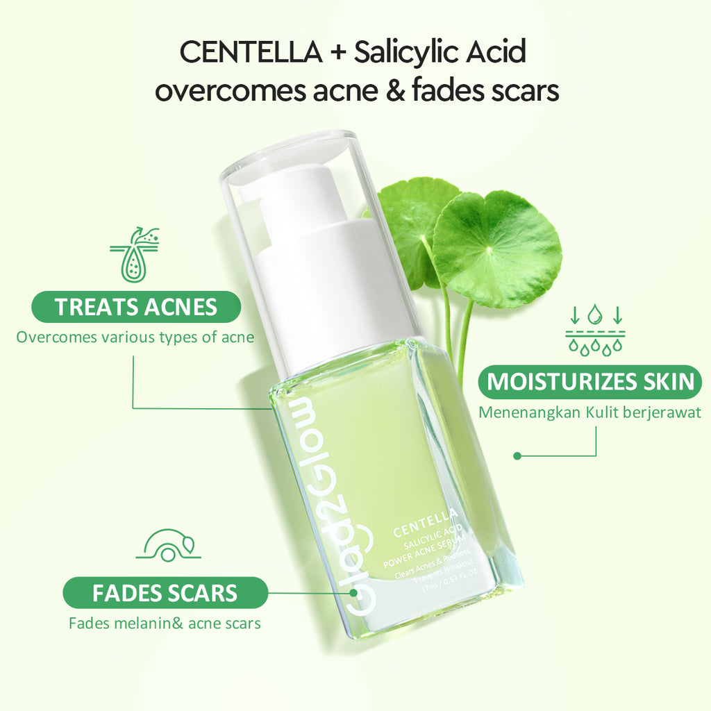 Glad2Glow Centella 2% Salicylic Acid Power Acne Serum