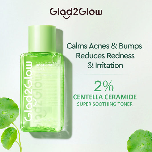 Glad2Glow Centella 2% Ceramide Soothing Toner 40 mL