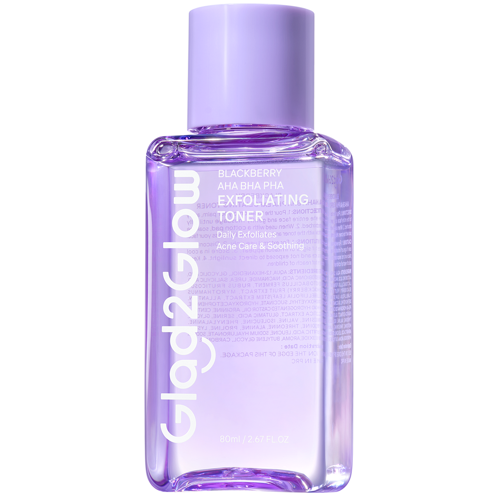 Glad2Glow Blackberry AHA BHA PHA Daily Exfoliating Toner