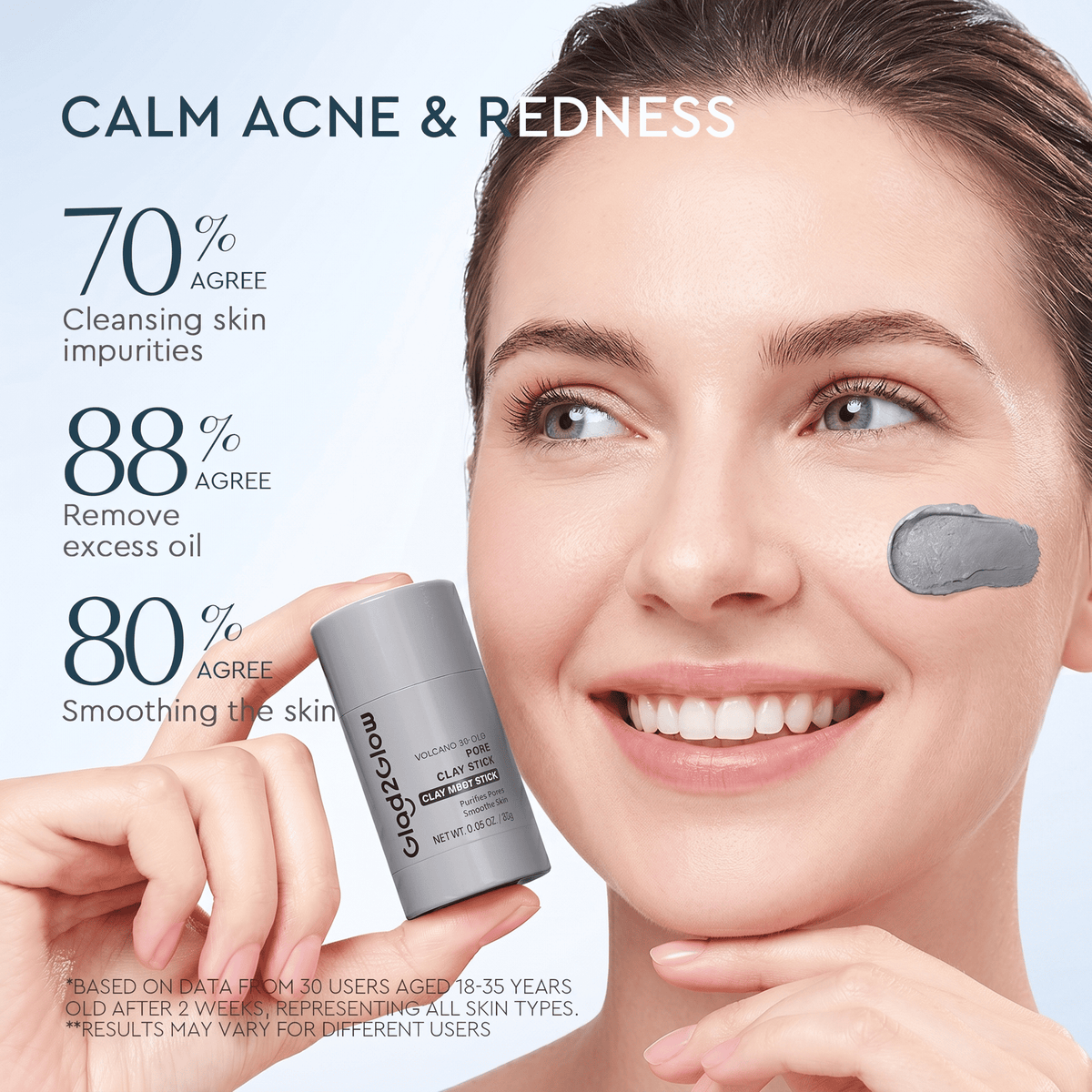 Glad2Glow Volcano 3D Acid Pore Clay Stick key ingredients