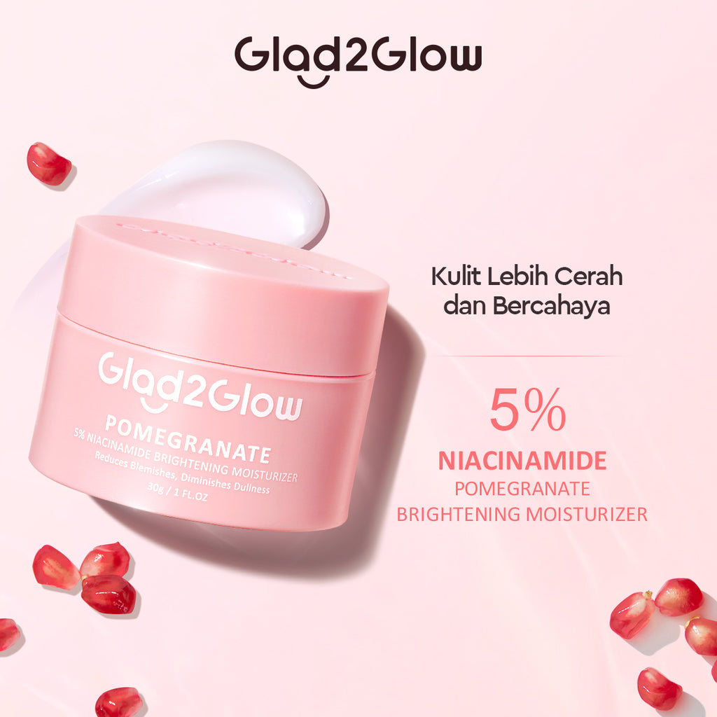 GLAD2GLOW Pomegranate 5% Niacinamide Brightening Moisturizer