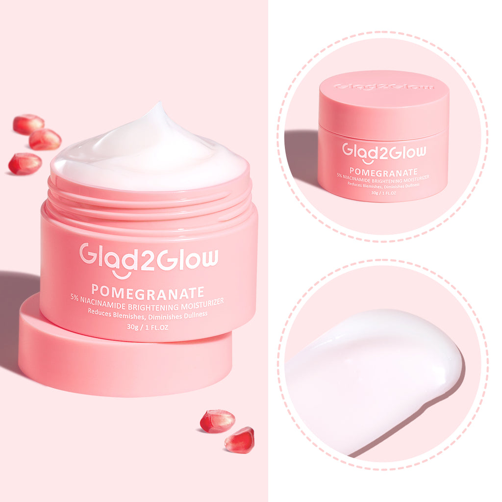 GLAD2GLOW Pomegranate 5% Niacinamide Brightening Moisturizer