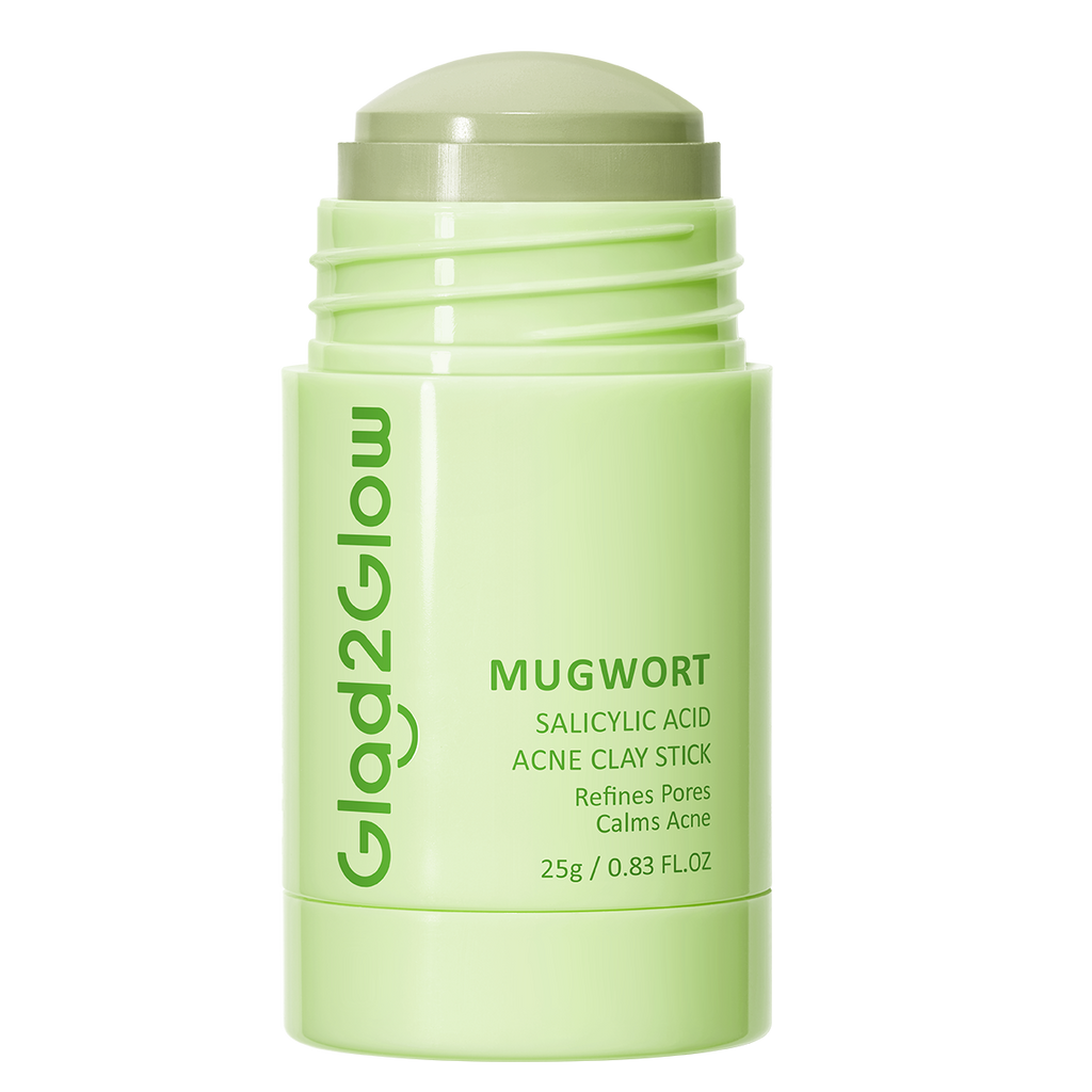 Glad2Glow Mugwort Clay Mask Masker Wajah Face Cleansing Green Mask Stick