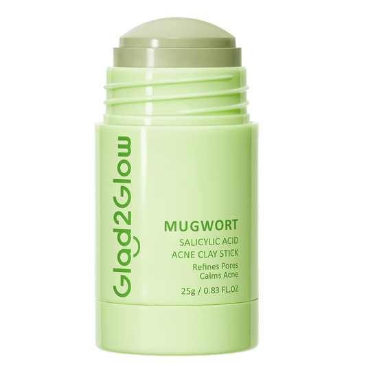 Glad2Glow Mugwort Clay Mask Masker Wajah Face Cleansing Green Mask Stick
