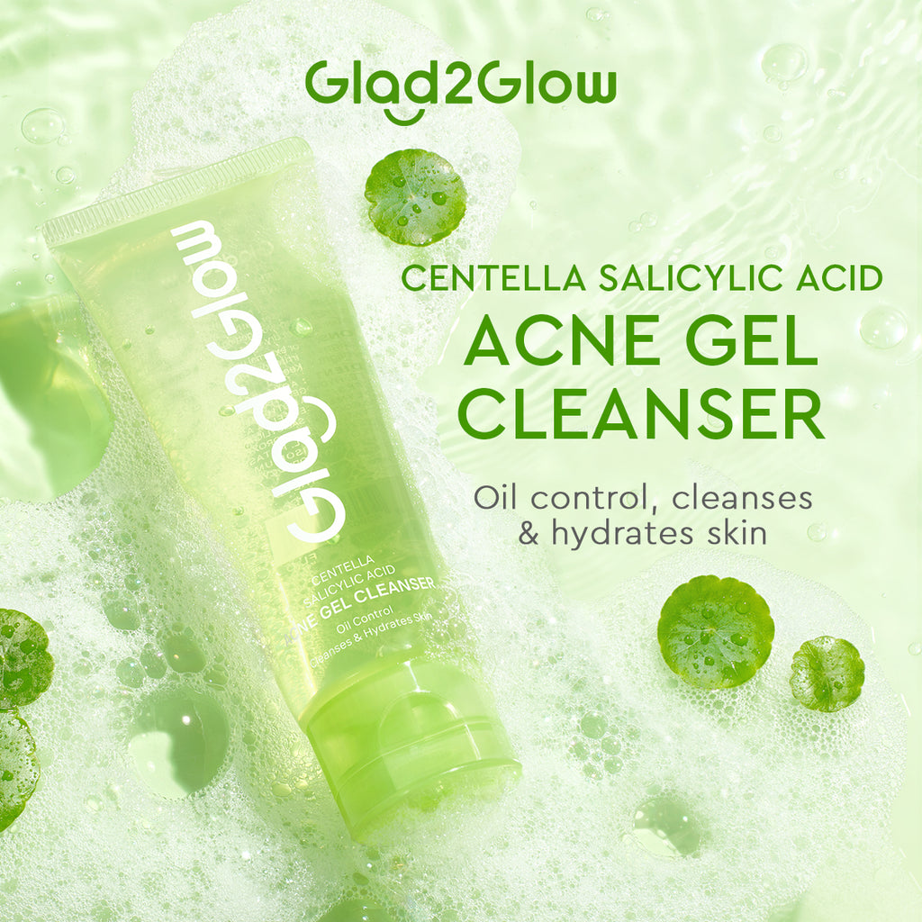Glad2glow Centella Salicylic Acid Acne Gel Cleanser
