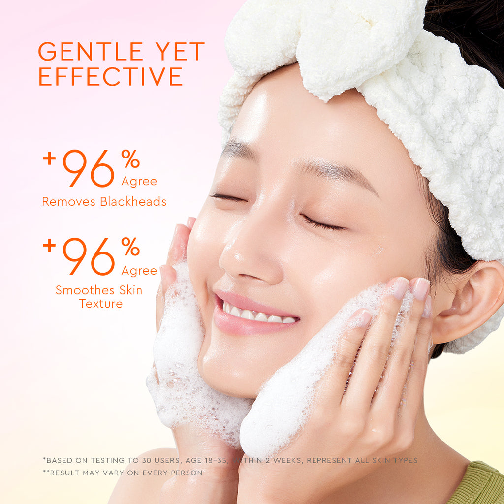 Glad2Glow YUZU AHA Blackhead Exfoliating Cleanser