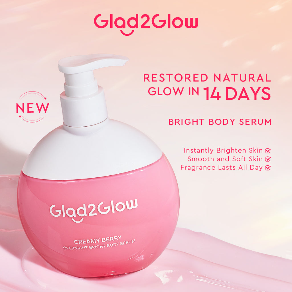 Glad2glow Creamy Berry Overnight Bright Body Serum