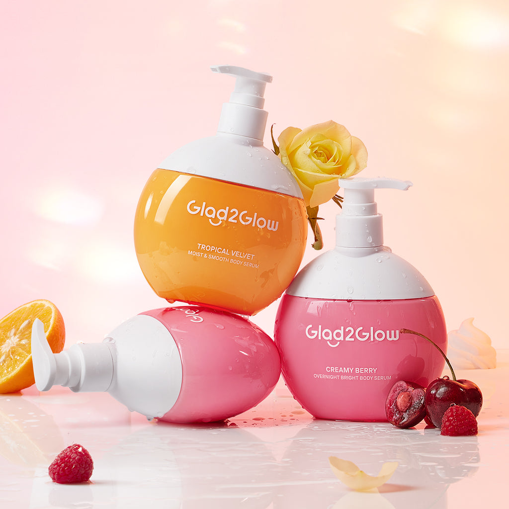 Glad2glow Creamy Berry Overnight Bright Body Serum